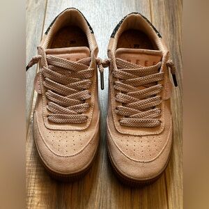 Pink Suede Sneakers with glitter